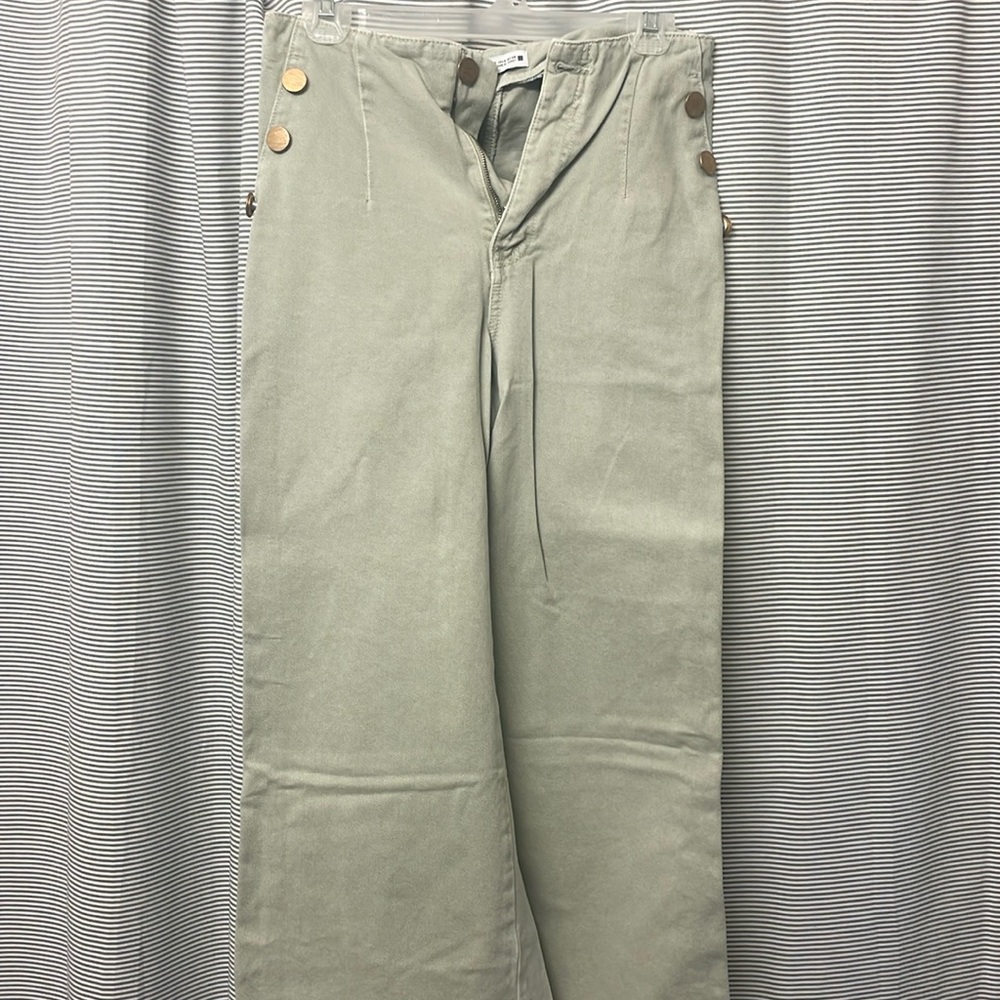 Zara pants with gold button detailing
